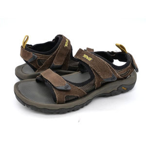 Teva Sandals Mens 8 Brown Suede Katavi 2 Sport Adjustable Hook & Loop Straps